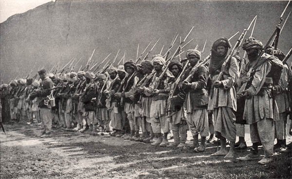 Soldados Afganos en la tercera guerra anglo-afgana